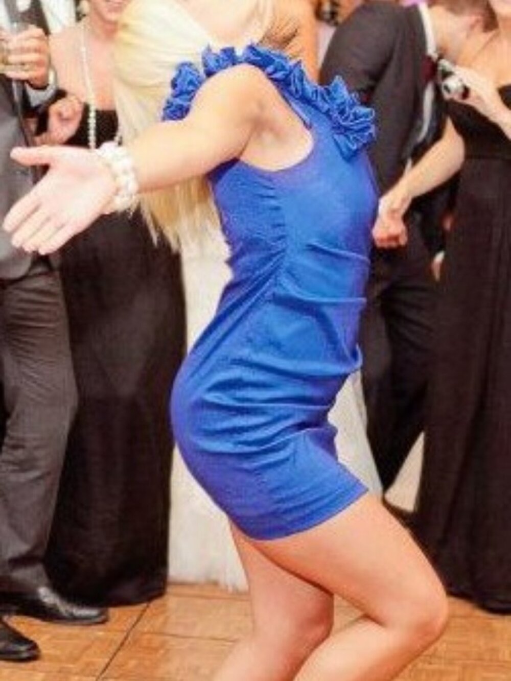 Hailey Logan by Adrianna Papell One Shoulder Bodycon Mini Dress - Royal Blue